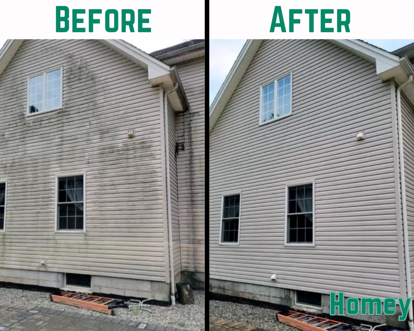 House wash before and after results in Salt Lake & Utah County