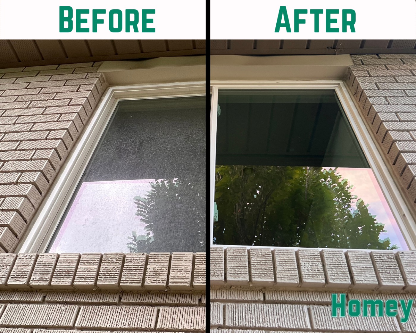 Window cleaning before and after results in Salt Lake & Utah County